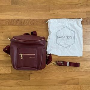 Limited Ed. Wine Fawn Design Mini Diaper backpack